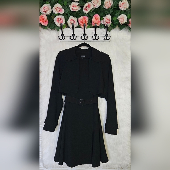 TOPSHOP *Ultra Rare* Classic A-Line Caped Trenchcoat (NWOT) - Picture 1 of 9